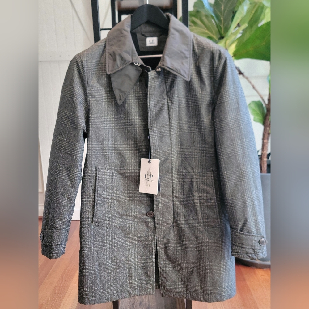 C.P. Company Men's Gray JPT Jaquard Tweeds Jacket